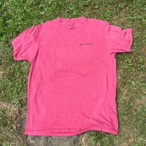 Columbia Mens T‎ Shirt Pink Graphic Tee Short Sleeve Casual Top